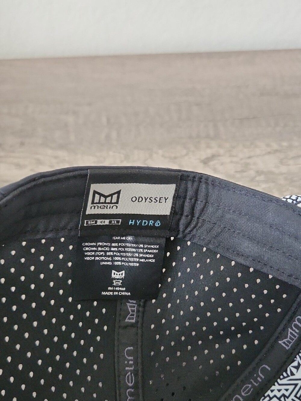 Men's Black Odyssey Hydro Hat With Rope - Picture 5 of 6